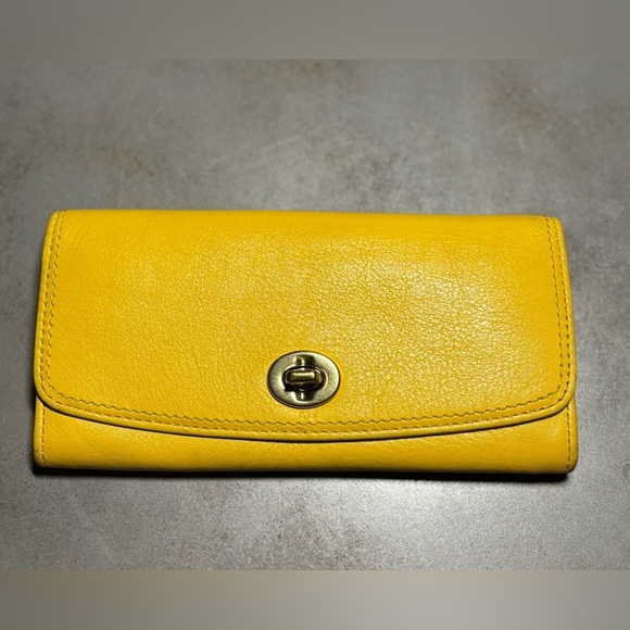 Coach Legacy Leather Slim Envelope Wallet w/ Turnlock - Picture 2 of 12